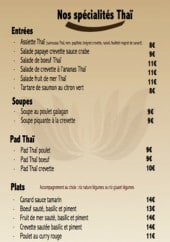 Menu Vietthai - Spécialités thaï 