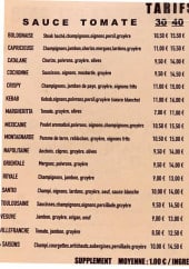 Menu La Pizza Del Pais - Les pizzas