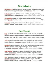 Menu Txiki Burger - Les salades et Taloak