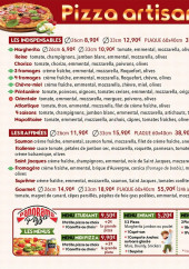 Menu Panorama Pizza - Les pizzas  et menus