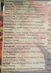 Menu Chez Hélène - Pizzas 