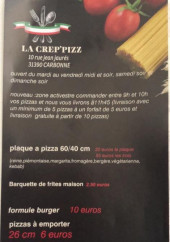 Menu La Crep'Pizz - La carte