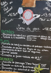 Menu Les Prémices - Un exemple de menu du jour