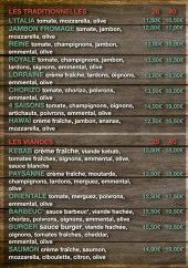Menu Why Not - Les pizzas