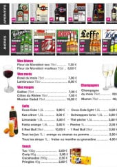 Menu Apero Eclair - Les apéritifs, les bières, les vins, les champagnes...