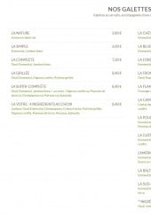 Menu Kaf & Krep - Galettes