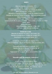 Menu Auberge du Poids Public - Tarifs 