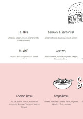 Menu Emilie and the Cool Kids - Les bagels et salades