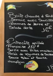 Menu Au Paddock - Un exemple de menu du jour