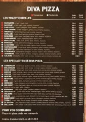 Menu Diva Pizza - Les pizzas