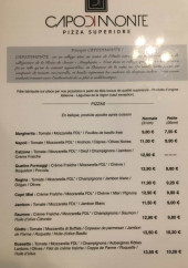 Menu Di Capo - Les pizzas