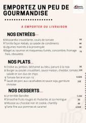 Menu Brasserie des Caouecs - Exemple de menu