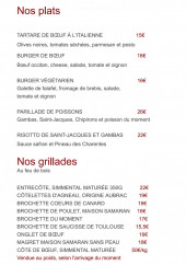 Menu Le toucan - Les plats et grillades