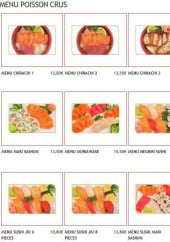 Menu Sushi relais - Les menus poissons crus