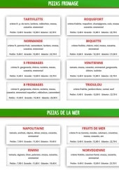 Menu Chez Val - Les pizzas page 2