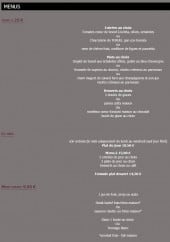 Menu Cosy restaurant - Les menus