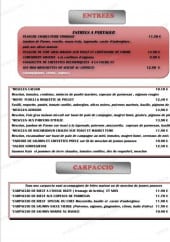 Menu Le Florence - les entrées et carpaccio