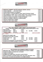Menu Le Florence - les pâtes,viandes et poissons