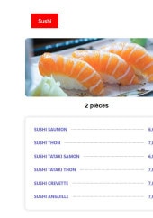 Menu Sushis wok 31 - Sushi