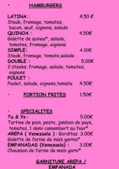 Menu Tu & Yo - Les hamburgers et spécialités 