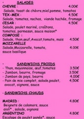 Menu Tu & Yo - Les salades et sandwiches 