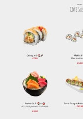 Menu Wok & Sushi - Côté sushi  suite