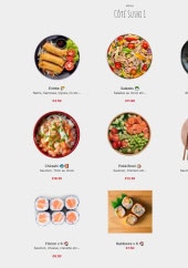 Menu Wok & Sushi - Côté sushi