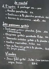 Menu La plage - Un exemple de menu du jour