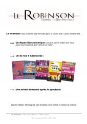 Menu Le Robinson - Carte et menu Le Robinson Vernet