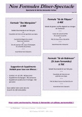 Menu Le Robinson - Formules
