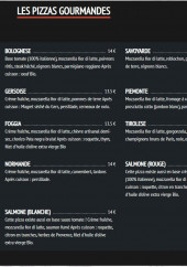 Menu Gioia Pizza - Les pizzas gourmandes