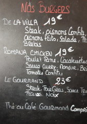 Menu Villa Romana - Les burgers