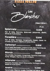 Menu Pizza Sorino - Les blanches