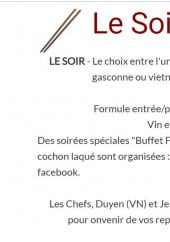 Menu hoa lan l'orchidee - menu soir