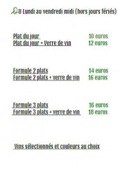 Menu A nosta - Les formules