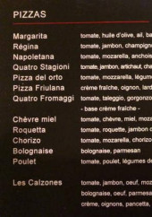 Menu À Mi-Chemin - Les pizzas