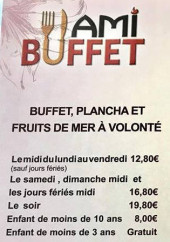 Menu Ami Buffet - Carte et menu Ami buffet bordeaux lac