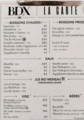 Menu Bdx Café - Les boissons, vins....