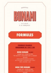 Menu Bunami - Les formules