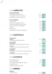 Menu Café Barrière - Les apéritifs, cocktails, alcools...