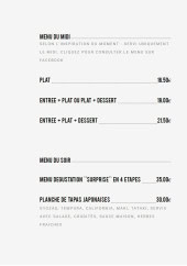 Menu Foodji - Menus