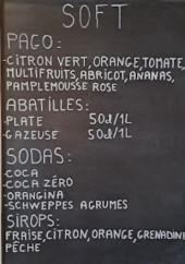 Menu La Casera - Les softs