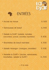 Menu La Djaf - Les entrées 