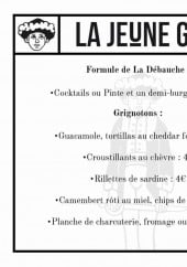 Menu La Jeune Garde - La formule de la débauche 