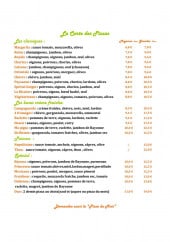 Menu La Pizz - Les pizzas