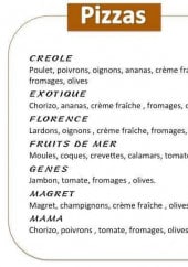 Menu Le Bernardo - Les pizzas: créole, éxotique...