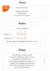 Menu Le Bistro du Sommelier - Le menu junior, huitres et entrées