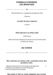 Menu Le M de Monbadon - La formule express