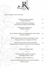 Menu Le Regallien - La carte