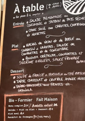 Menu Les Récoltants - Exemple de menu